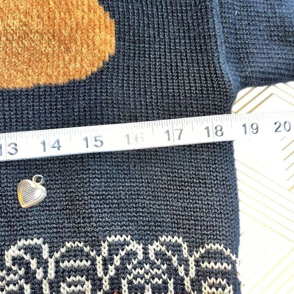 VTG Carole Little Charms Sweater Wmn Sm Grandma Geometric Wool Blend Unique Rare - Picture 12 of 13